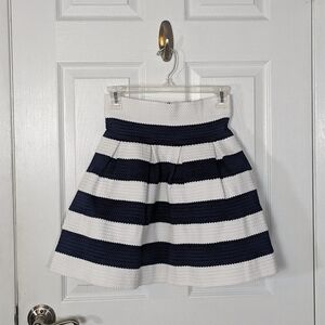 Classic Navy & White Striped A-Line Skirt